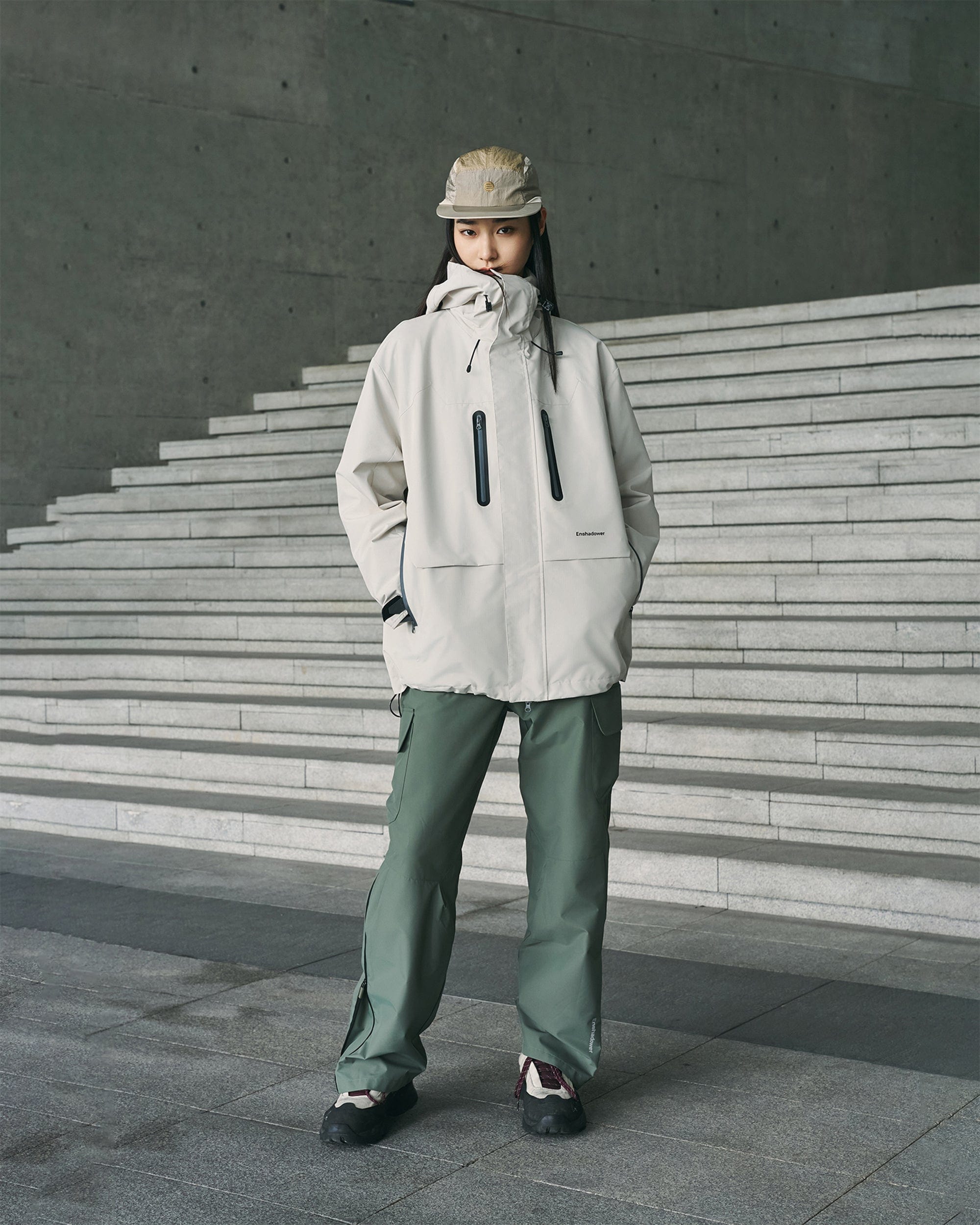 ENSHADOWER Waterproof Pleated Spliced Multi-pocket Pants