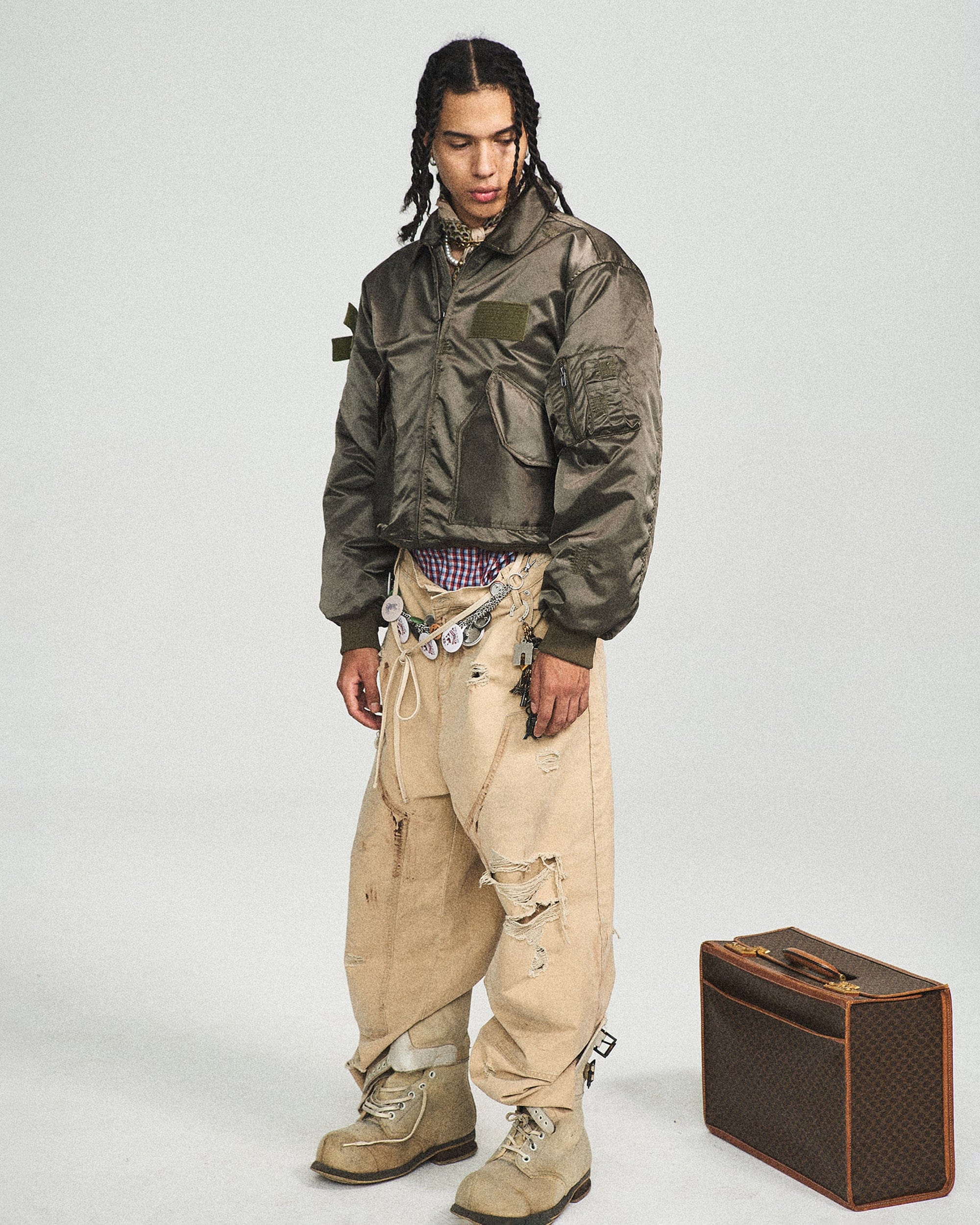 STEEPC Camo MA2 Multi-Pocket Patchwork Reversible Jacket