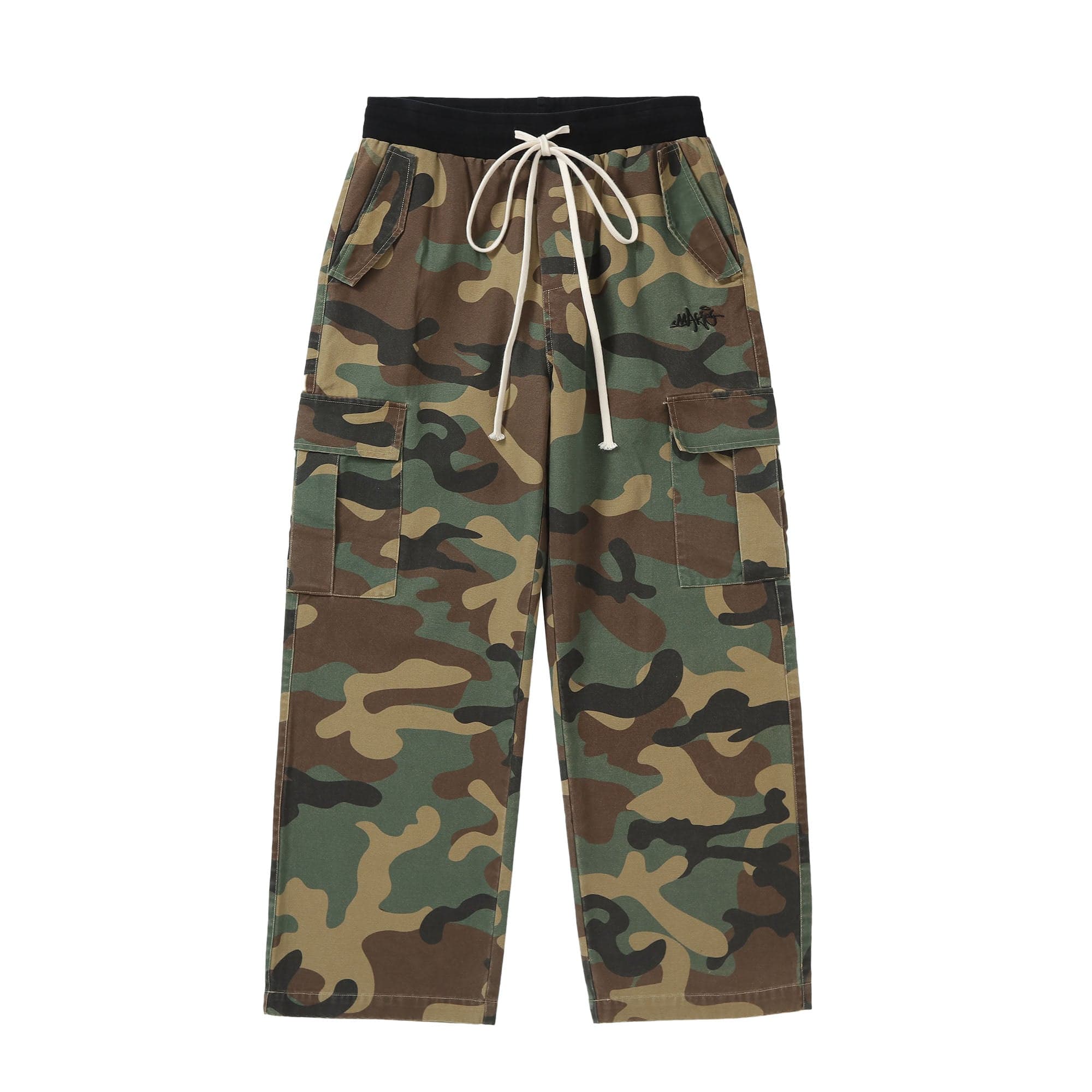 MAKEMORE Camo Drawstring Cargo Sweatpants