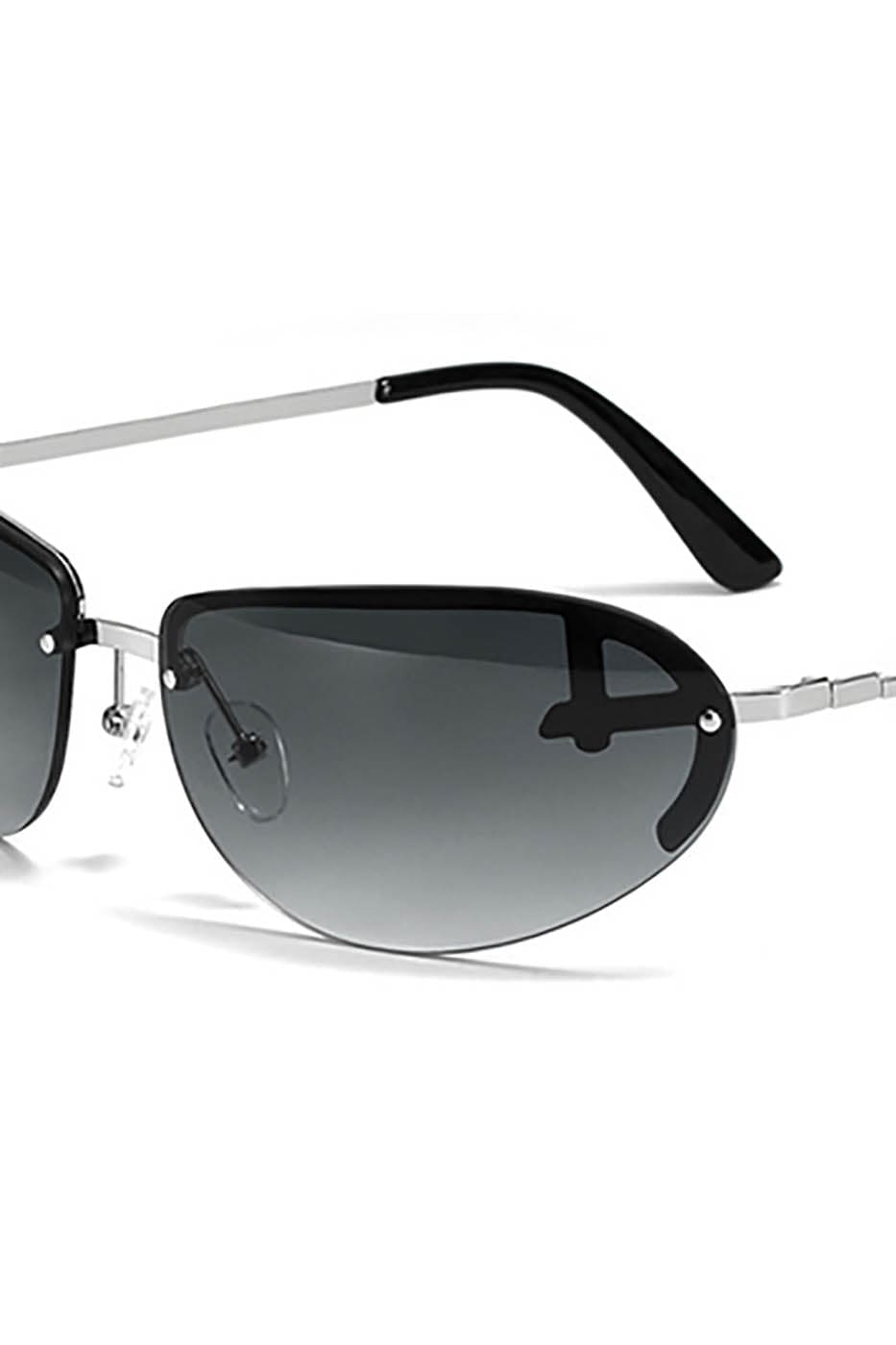DAMAGE ASIA OPTICALS Semi-Rim Oval Sunglasses