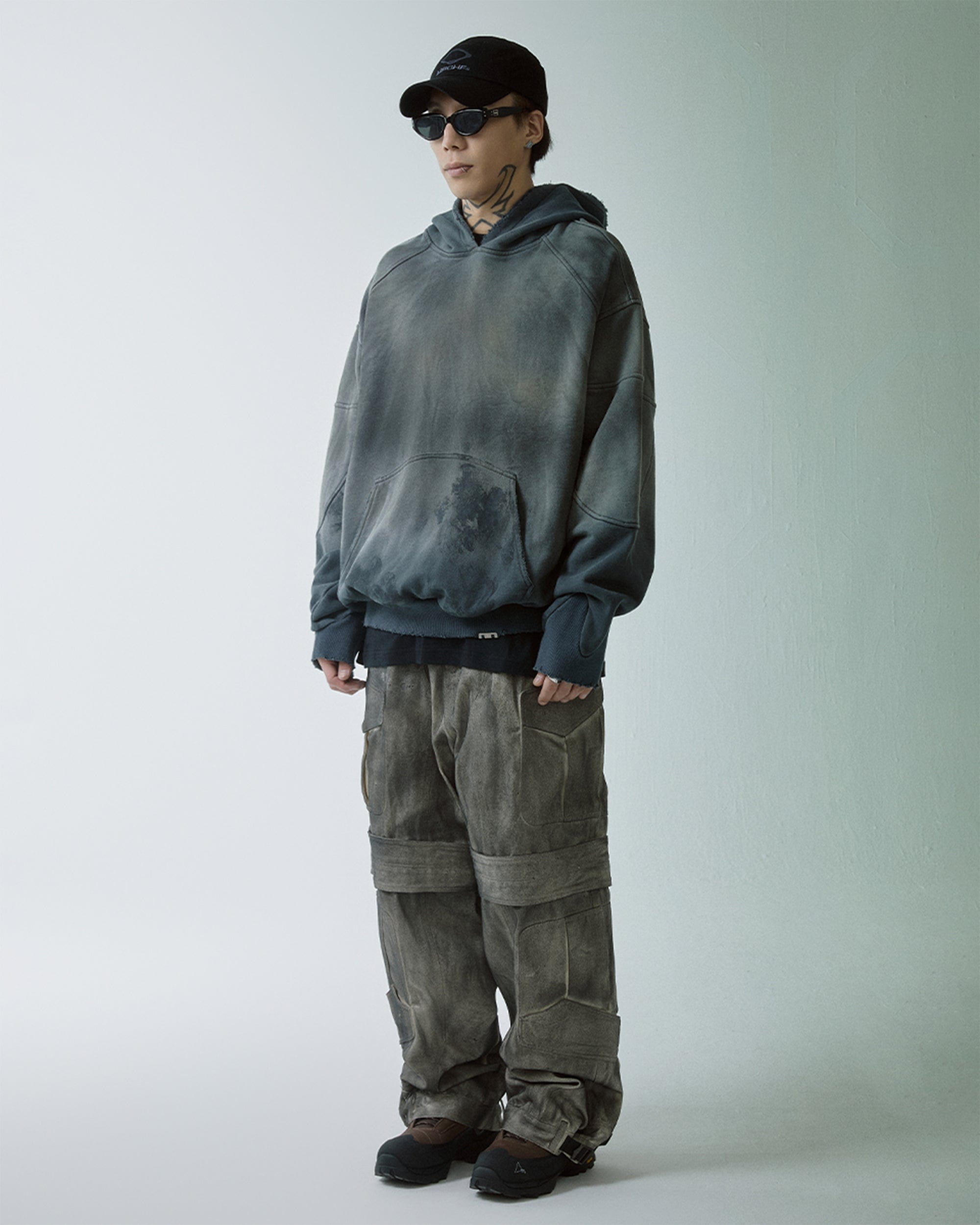 F2CE Distressed Spliced Hoodie