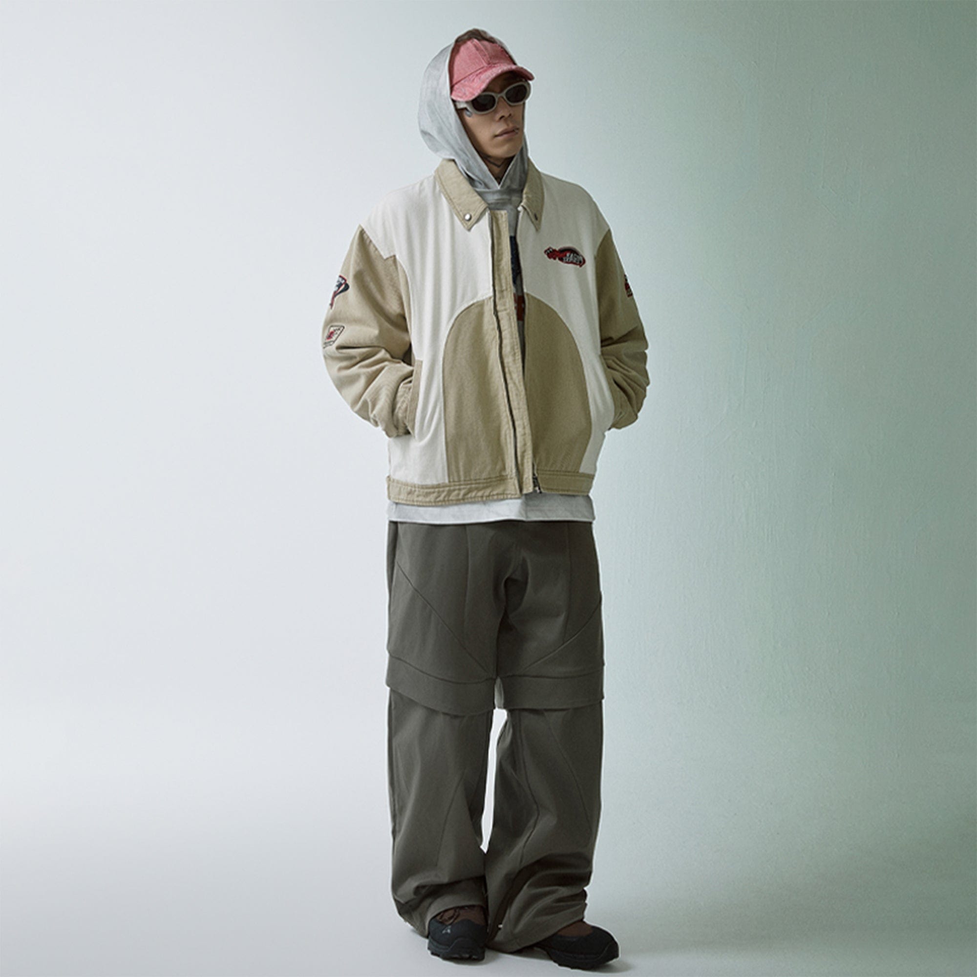 F2CE Modern Deconstructed Double-Knee Rivet Pants