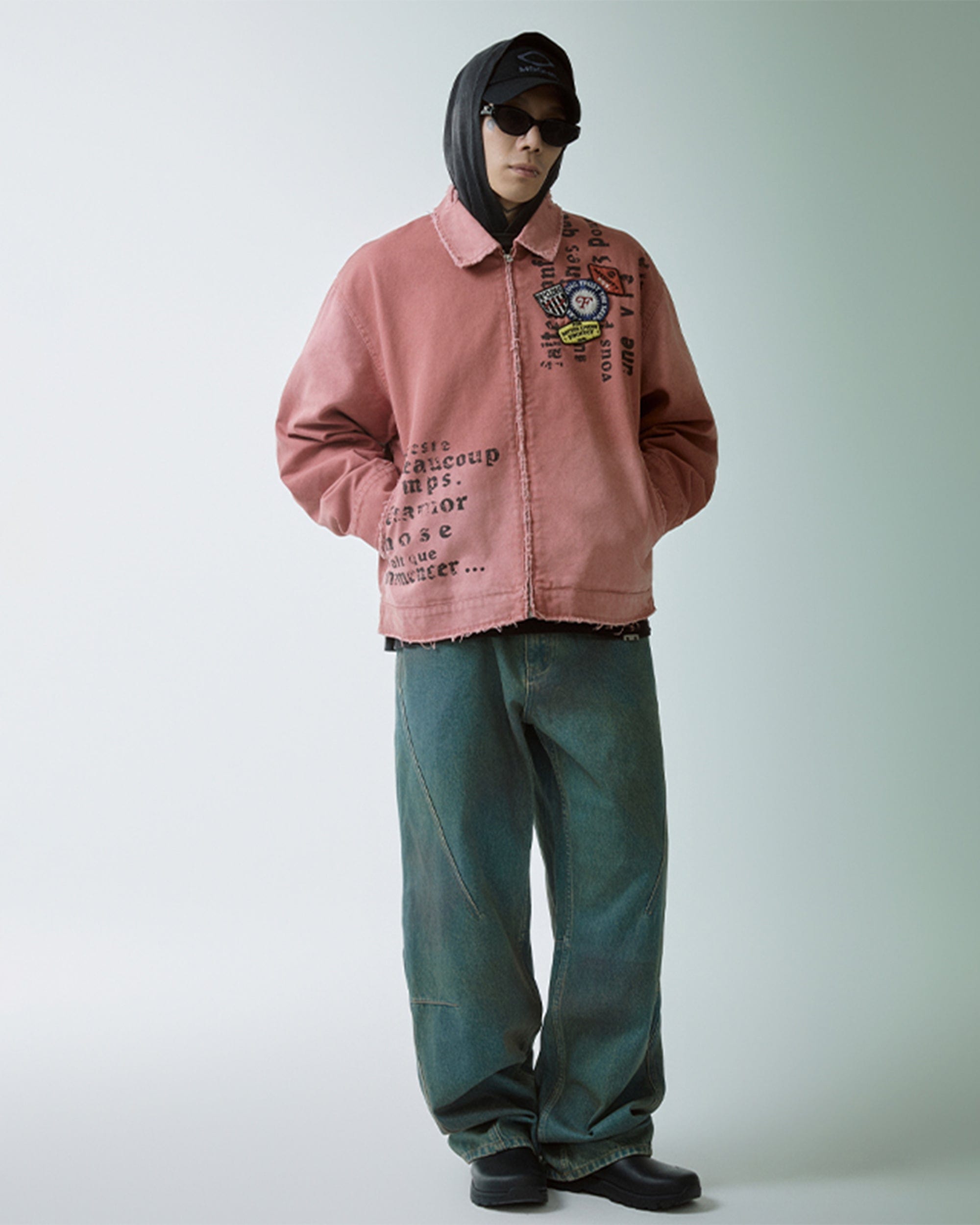 F2CE Distressed Badge Patchwork Jacket
