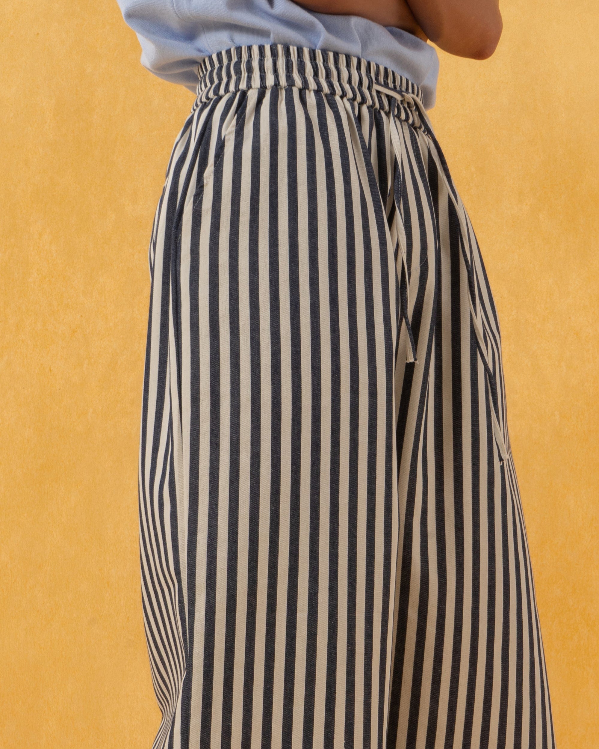 CLP Striped Wide-Leg Pants