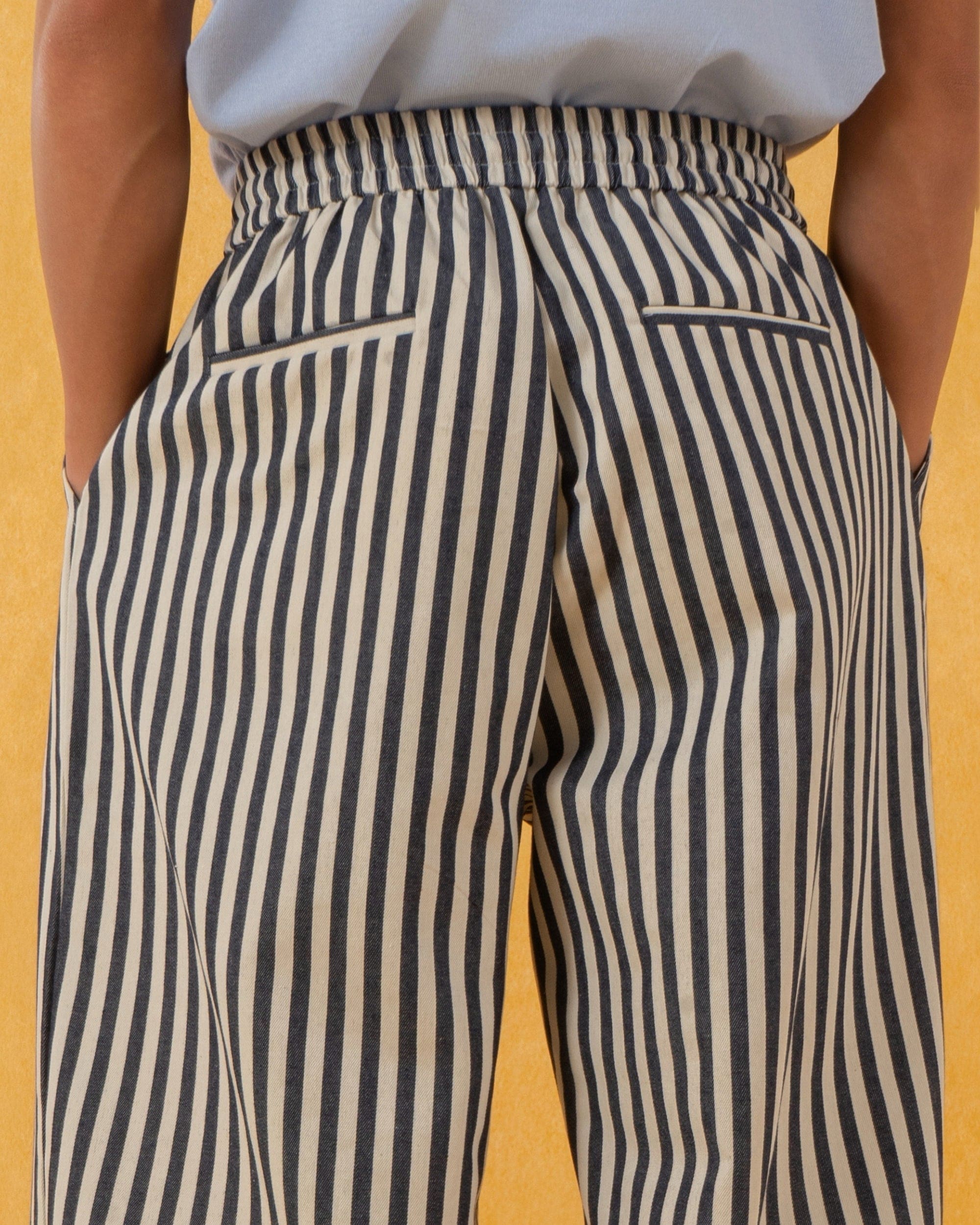 CLP Striped Wide-Leg Pants