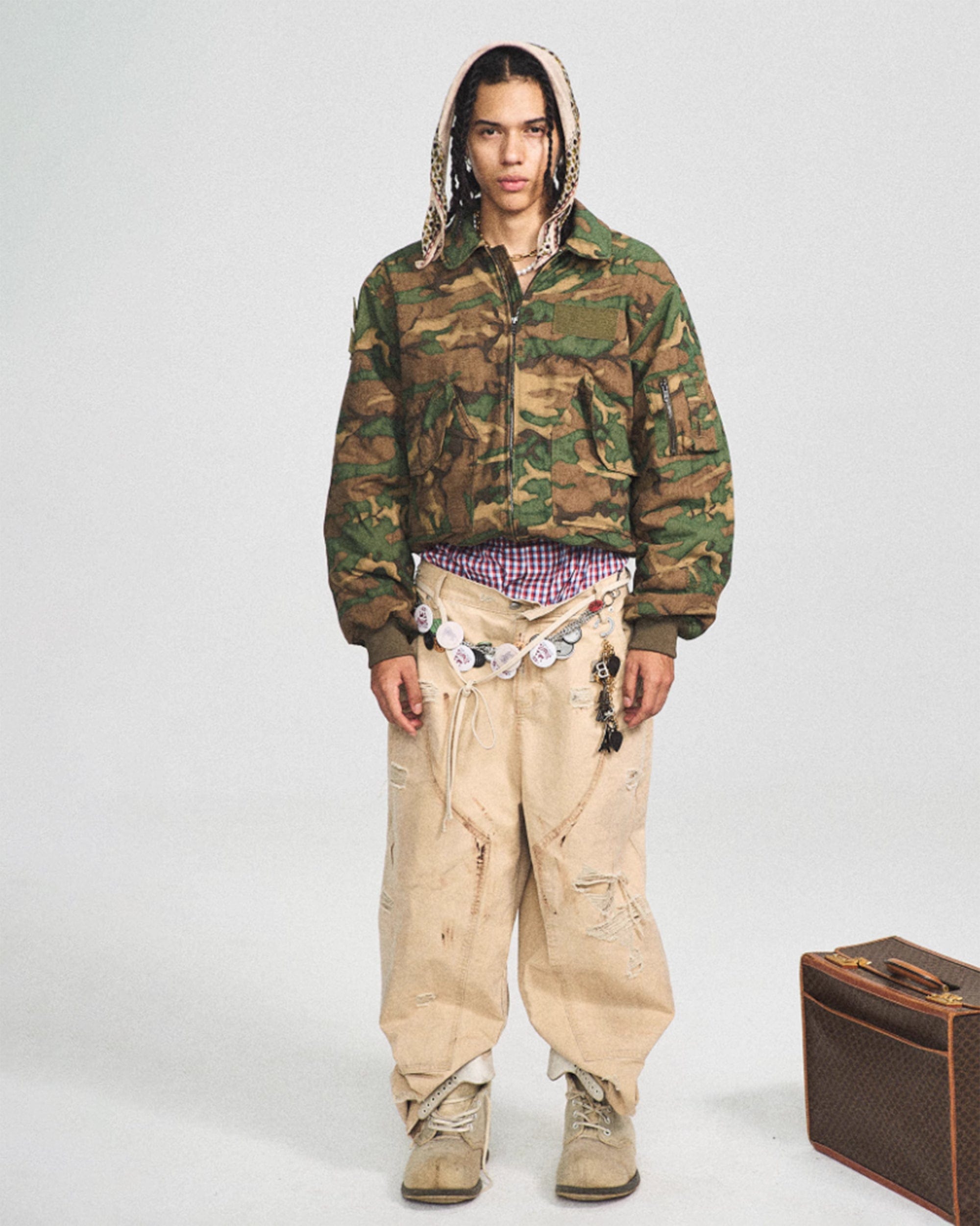 STEEPC Camo MA2 Multi-Pocket Patchwork Reversible Jacket