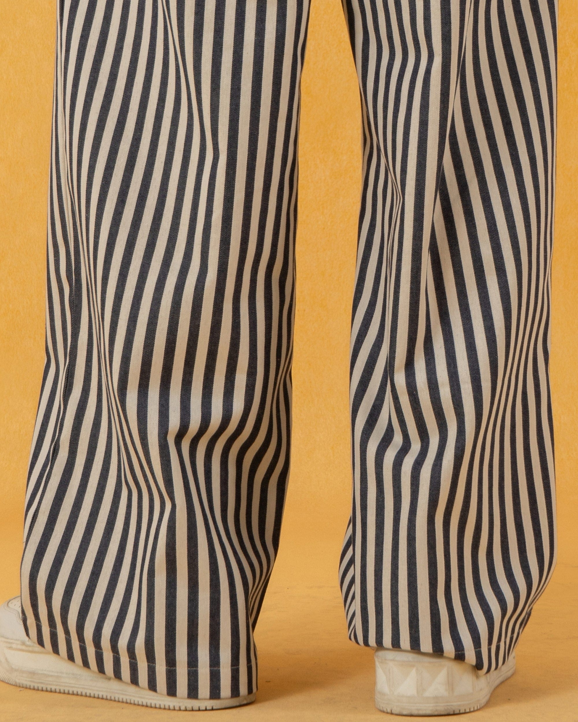 CLP Striped Wide-Leg Pants