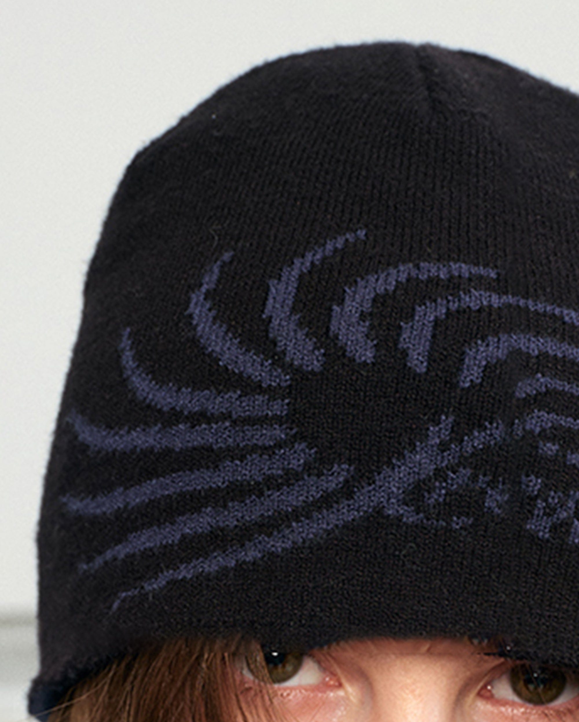 KREATE Knitted Logo Swirl Pattern Hat