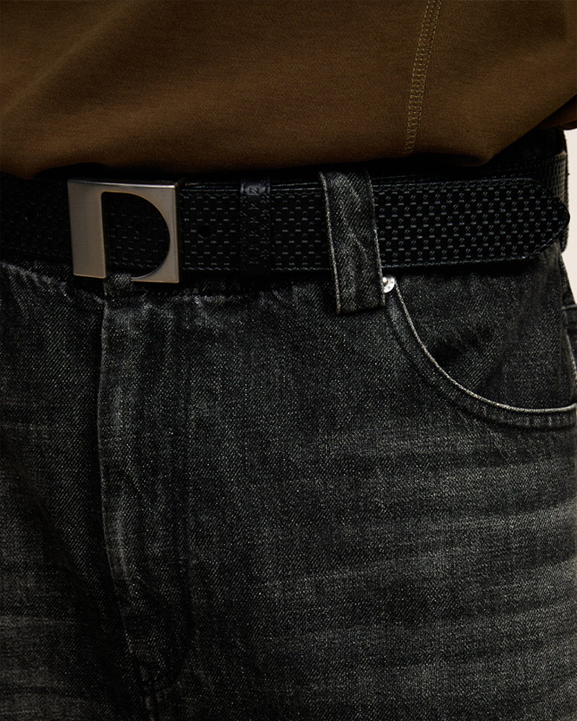 OPICLOTH Classic Embossed Leather Belt