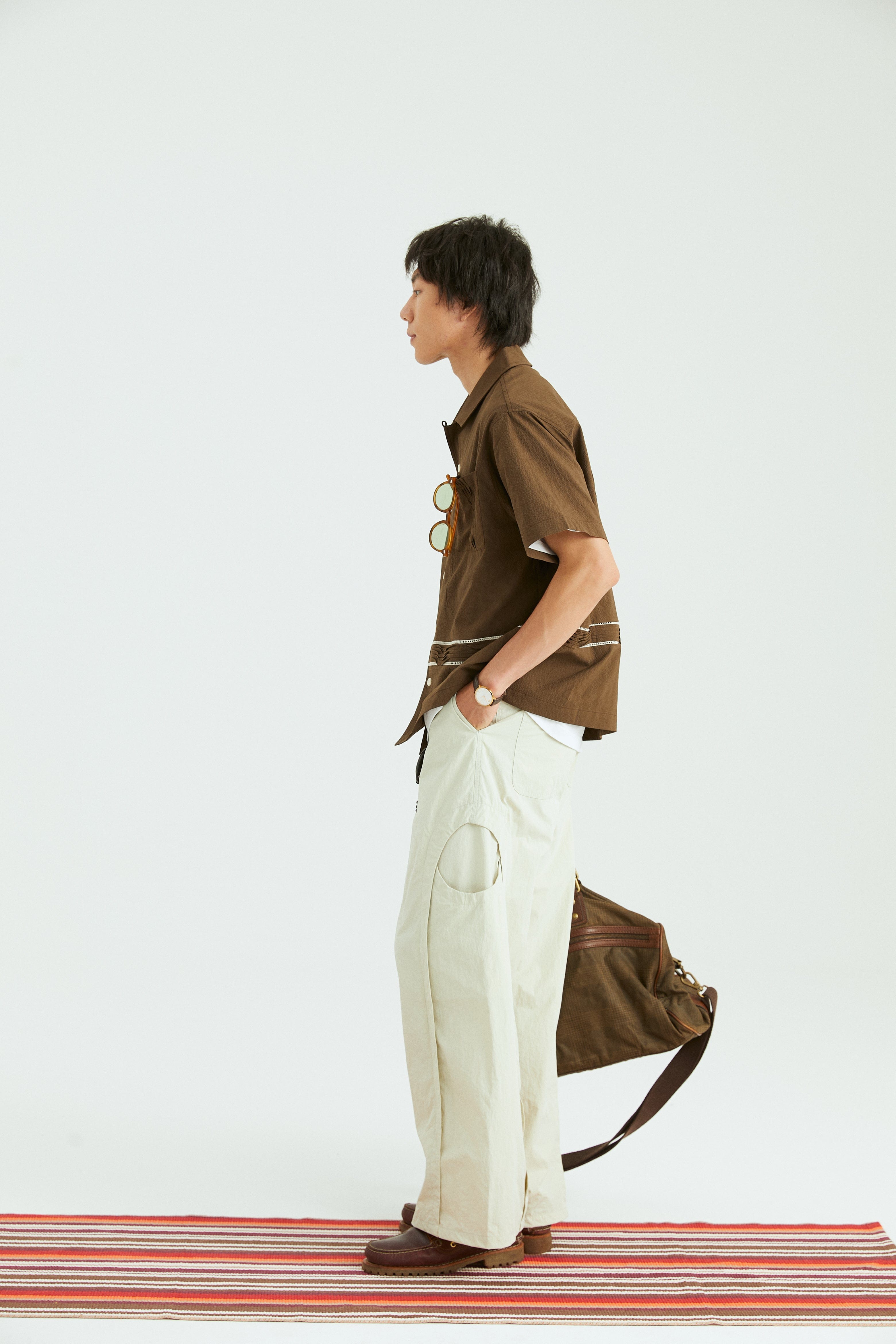 ONADAILYBASIS Curved-Pocket Paneled Utility Pants