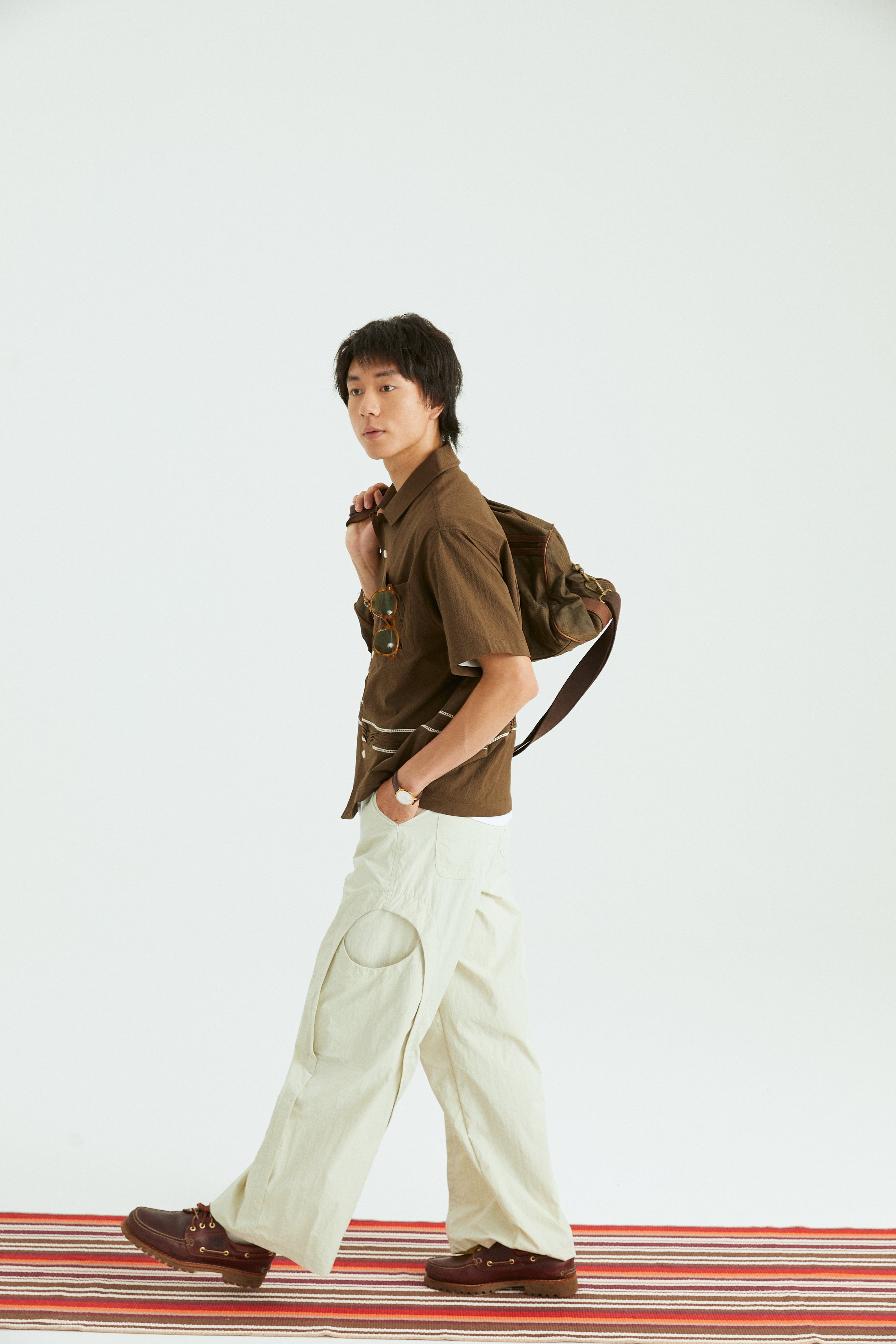 ONADAILYBASIS Curved-Pocket Paneled Utility Pants