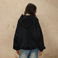 OVDY Star Embroidery Punk Zip-Up Hoodie