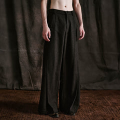 ILNya Nieternite Nifutur Layered Spliced Wool-Blended Straight-Leg Trousers