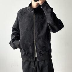 KREATE Jacquard Spider Lily Stand-Collar Wellington Jacket