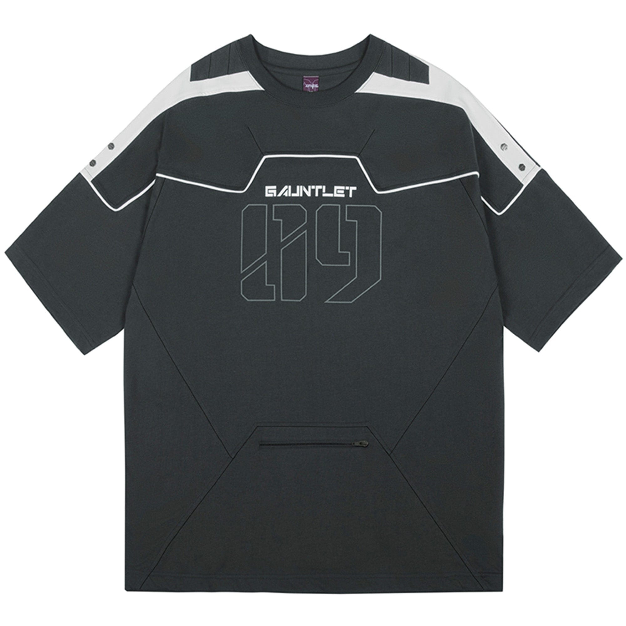 XIPHEVIL Modern Deconstructed Rivet Jersey Black