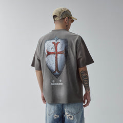 F2CE Distressed Shield Graphic Heavyweight T-Shirt