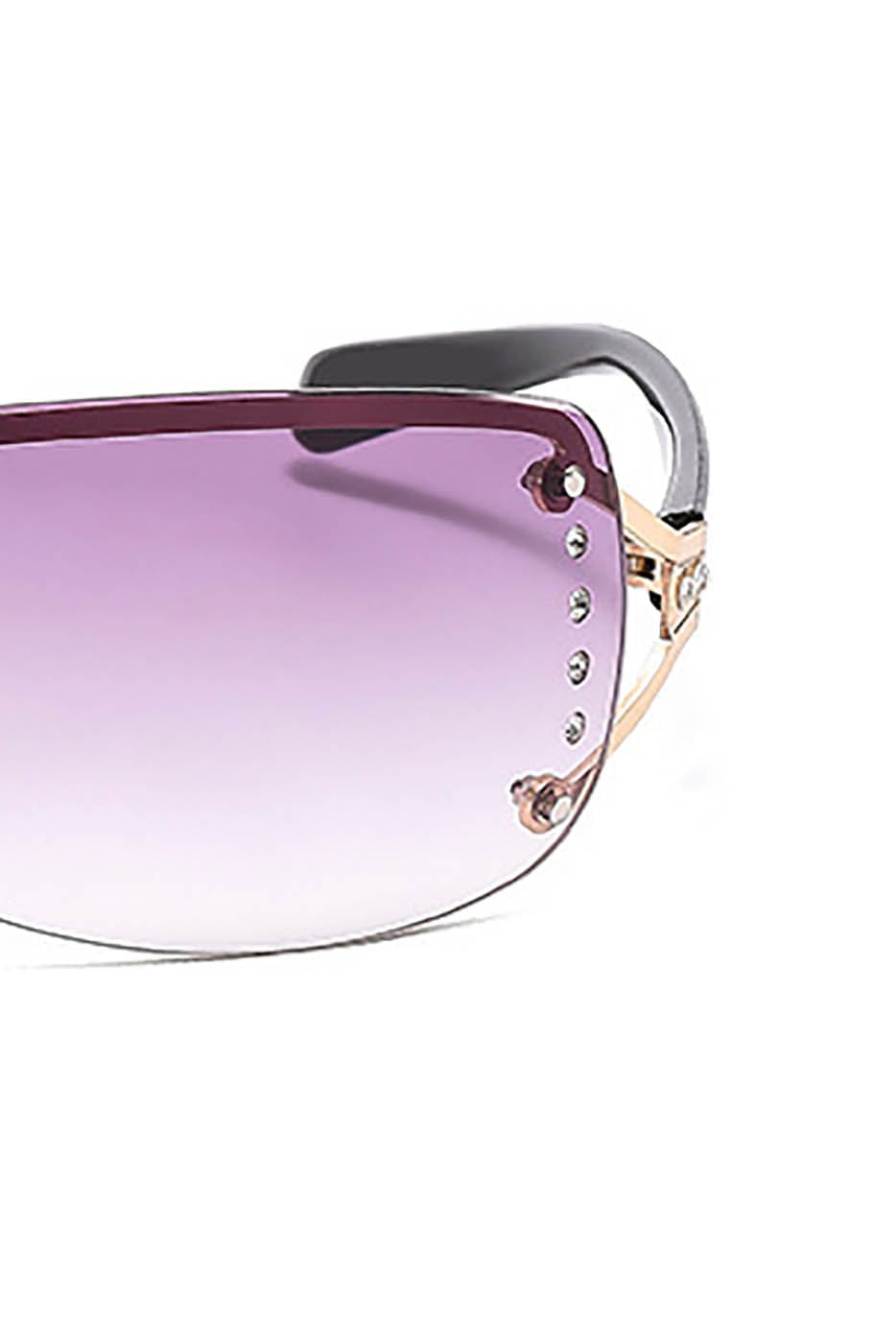 DAMAGE ASIA OPTICALS Semi-Rim Square Gradient Sunglasses