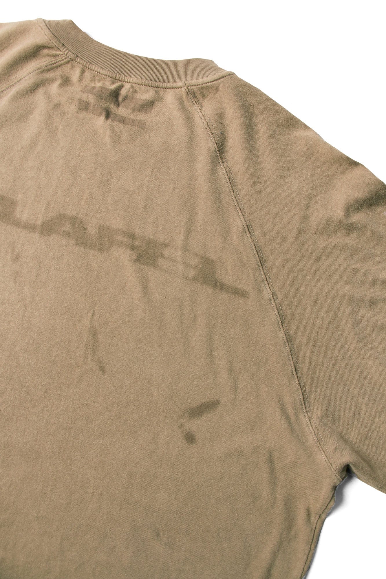 RELABEL Slogan Washed Spliced Raglan T-Shirt