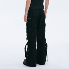 CATSSTAC Strap-Wrapped Spliced Cargo Pants