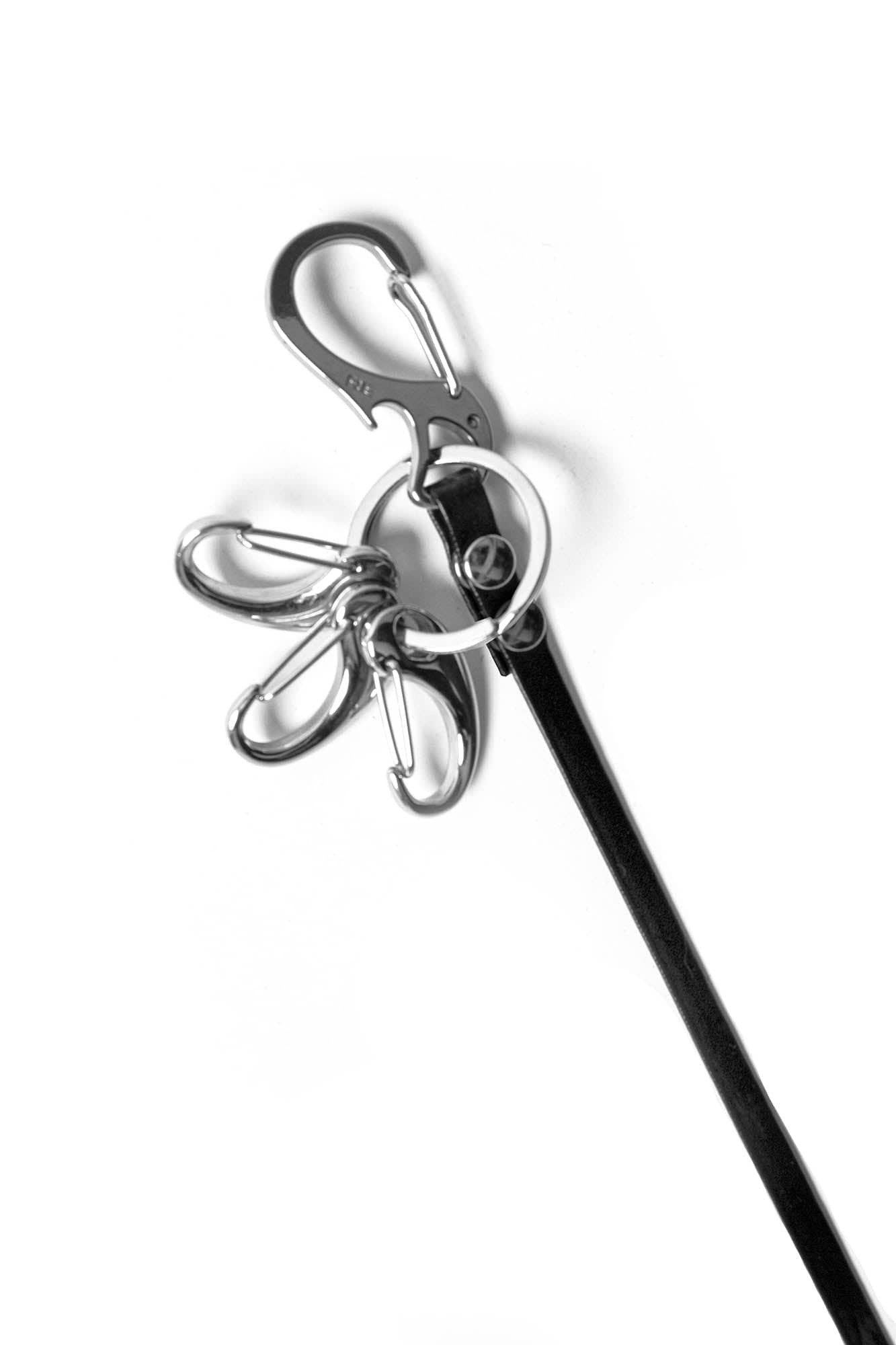 RELABEL Multi-Hook Leather Keychain Lanyard