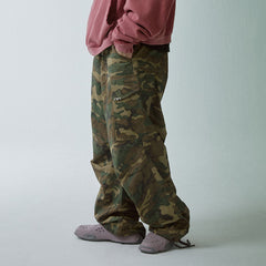 F2CE Wide-Leg Draw-String Camo Cargo Pants