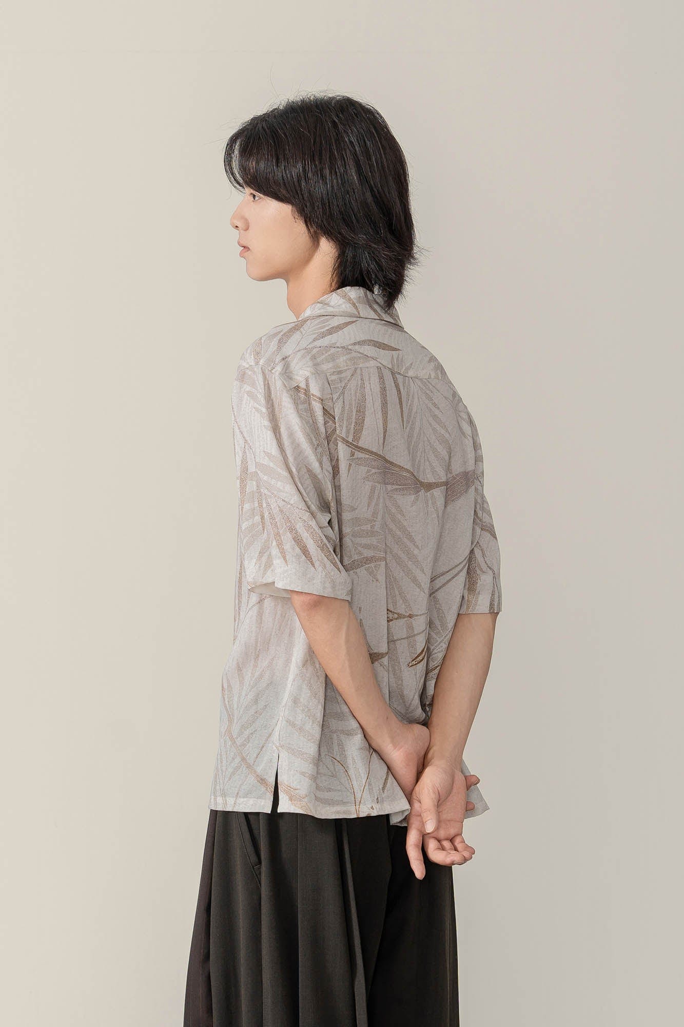 MOITIEDEPETALE Retro Foliage Half Shirt