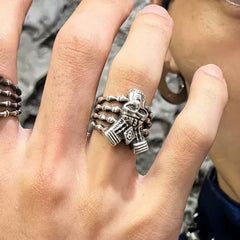 ILLUSORY Demon Skull Finger Skeleton Ring