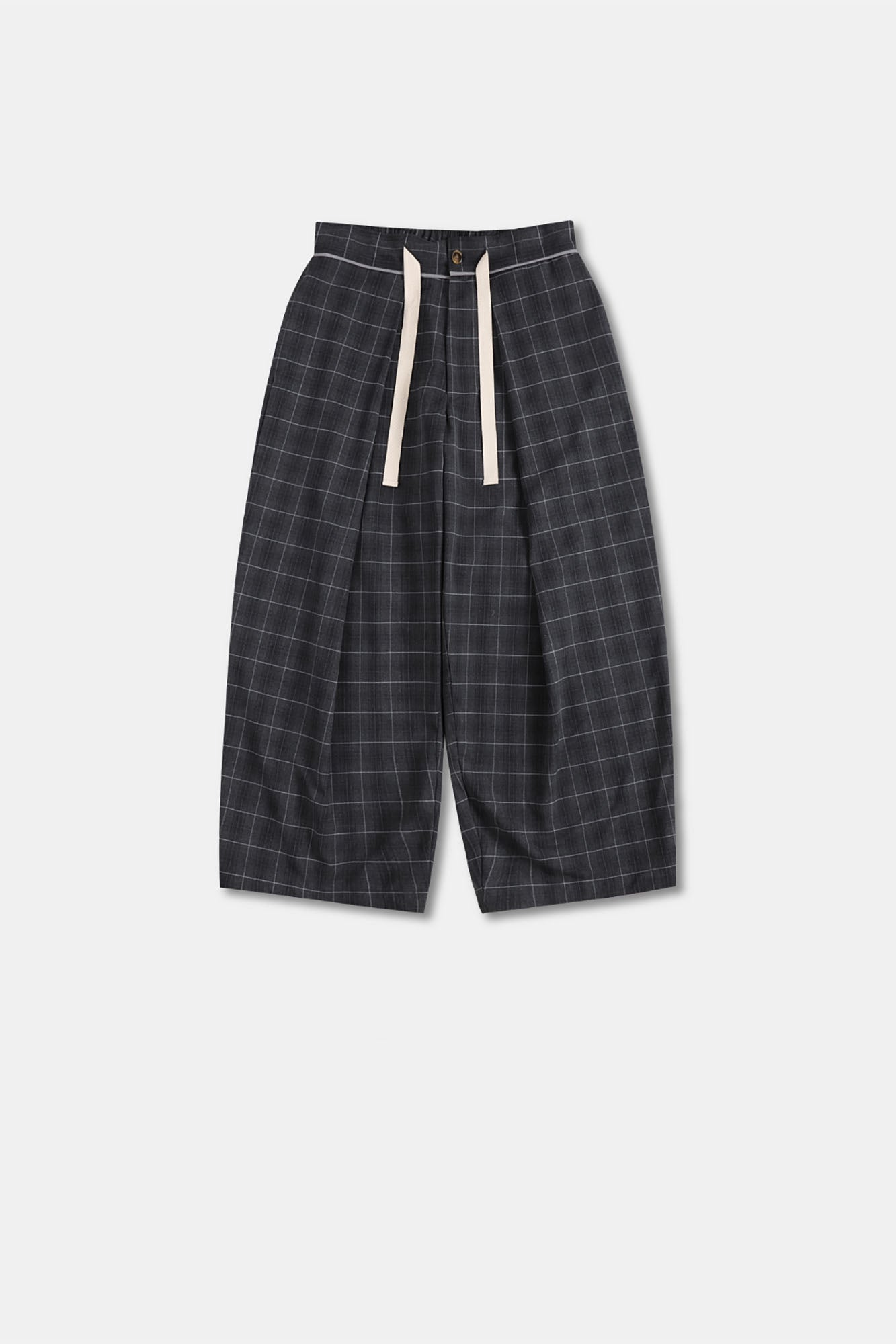 UNLIMITED MOTE Pleated Drawstring Wide-Leg Pants