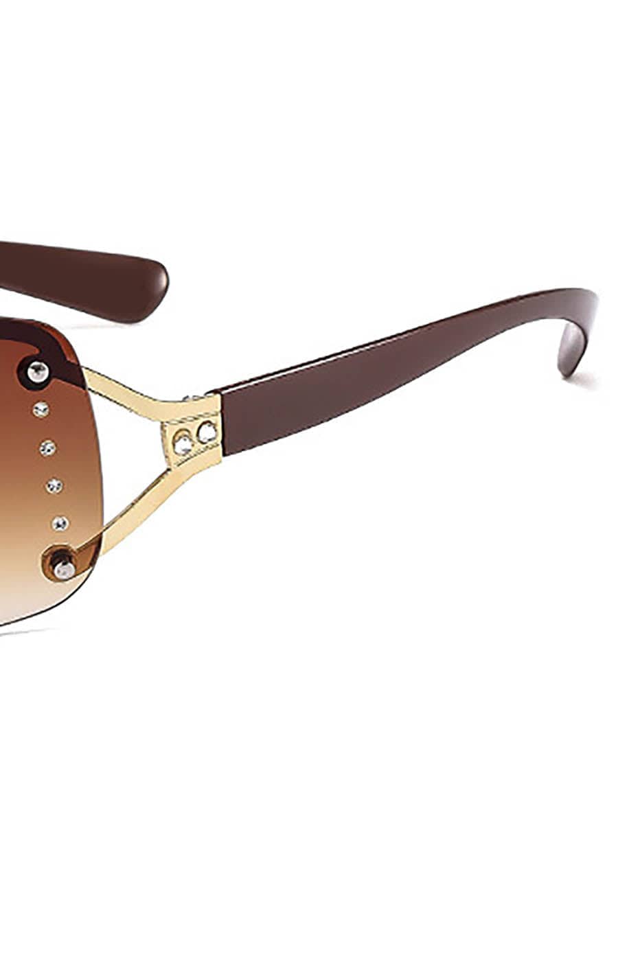 DAMAGE ASIA OPTICALS Semi-Rim Square Gradient Sunglasses