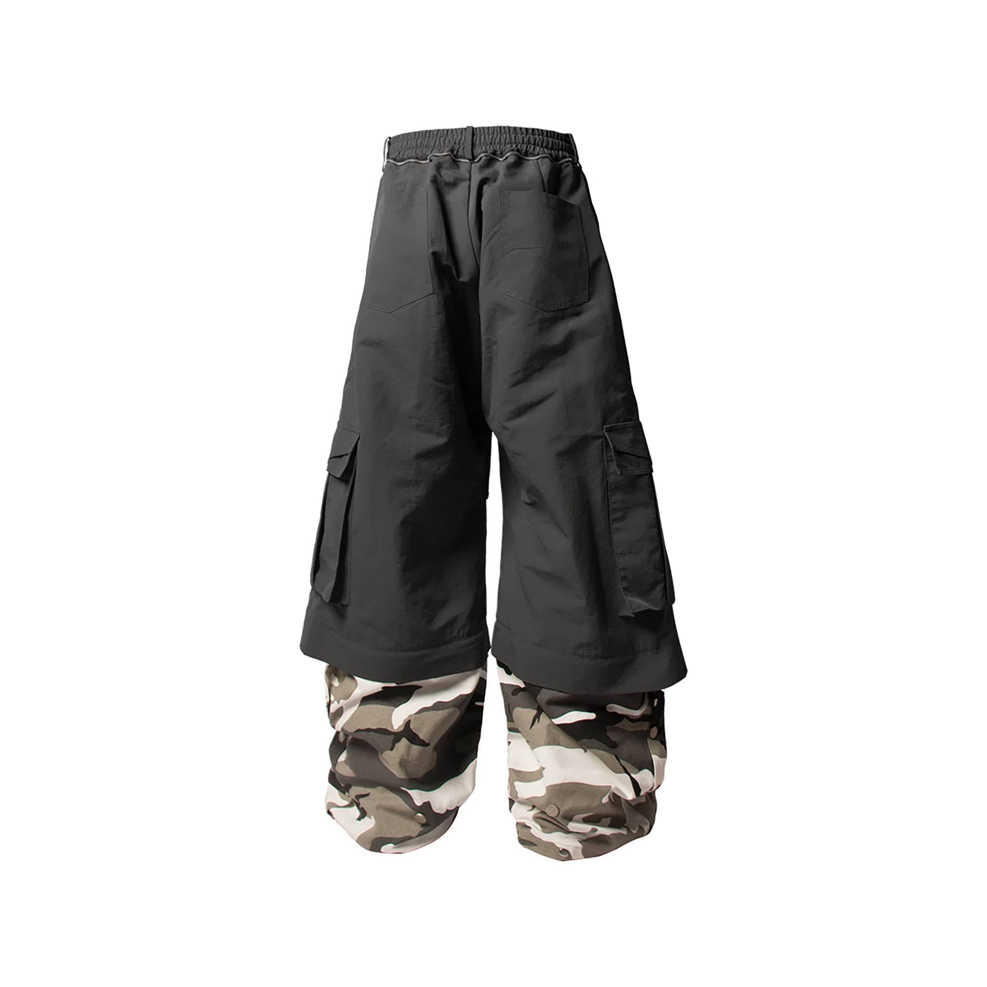 RELABEL Multi-Way Convertible Camo-Leg Cargo Pants