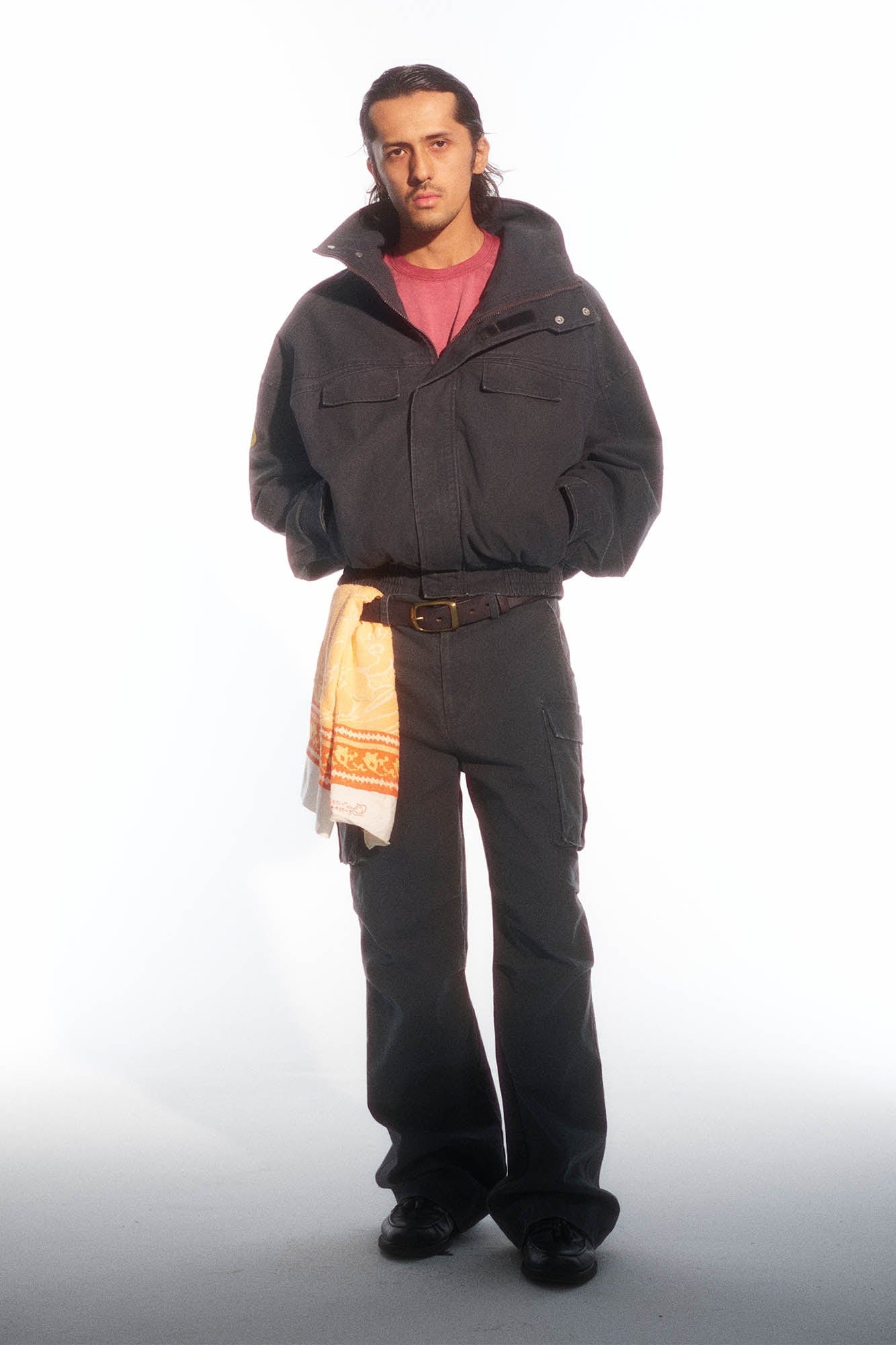 TRECLUB Utility Canvas Straight-Leg Pants