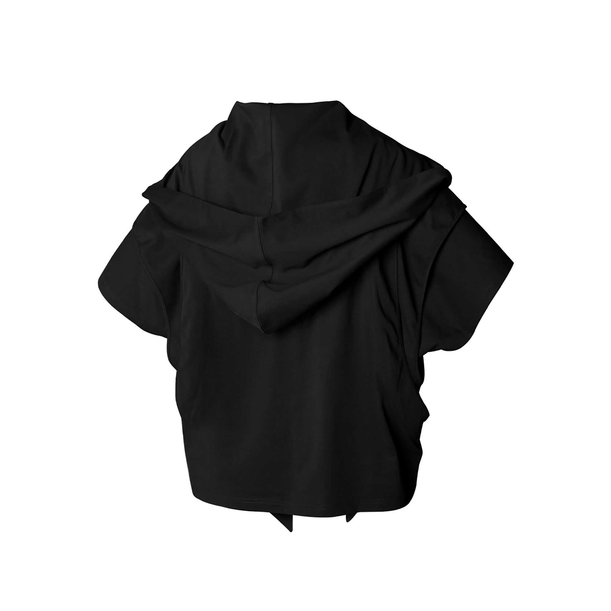 RELABEL Detachable Hood Layered Sleeve T-Shirt