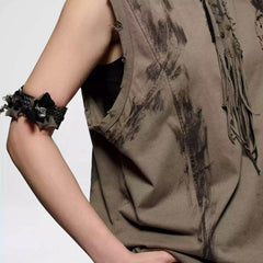 ILLUSORY x FLYERRER Distressed Metal Fabric Bracelet