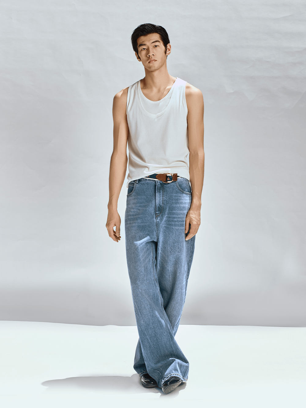 OPICLOTH Double-Layer Ribbed Tank Top