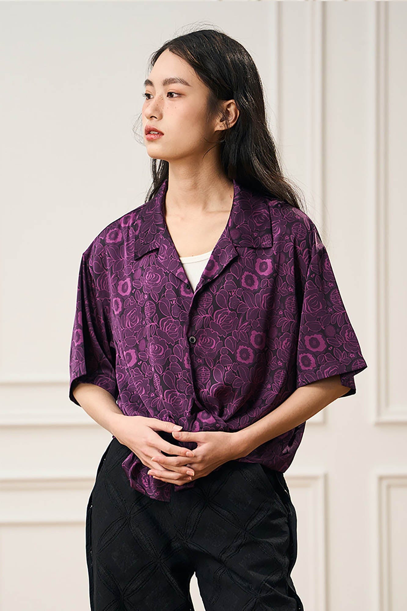 EPIC POETRY Oriental Bloom Cuban Shirt