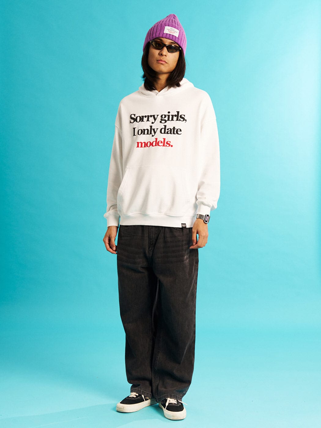 WCC Sorry Girls I Only Date Models Slogan Hoodie