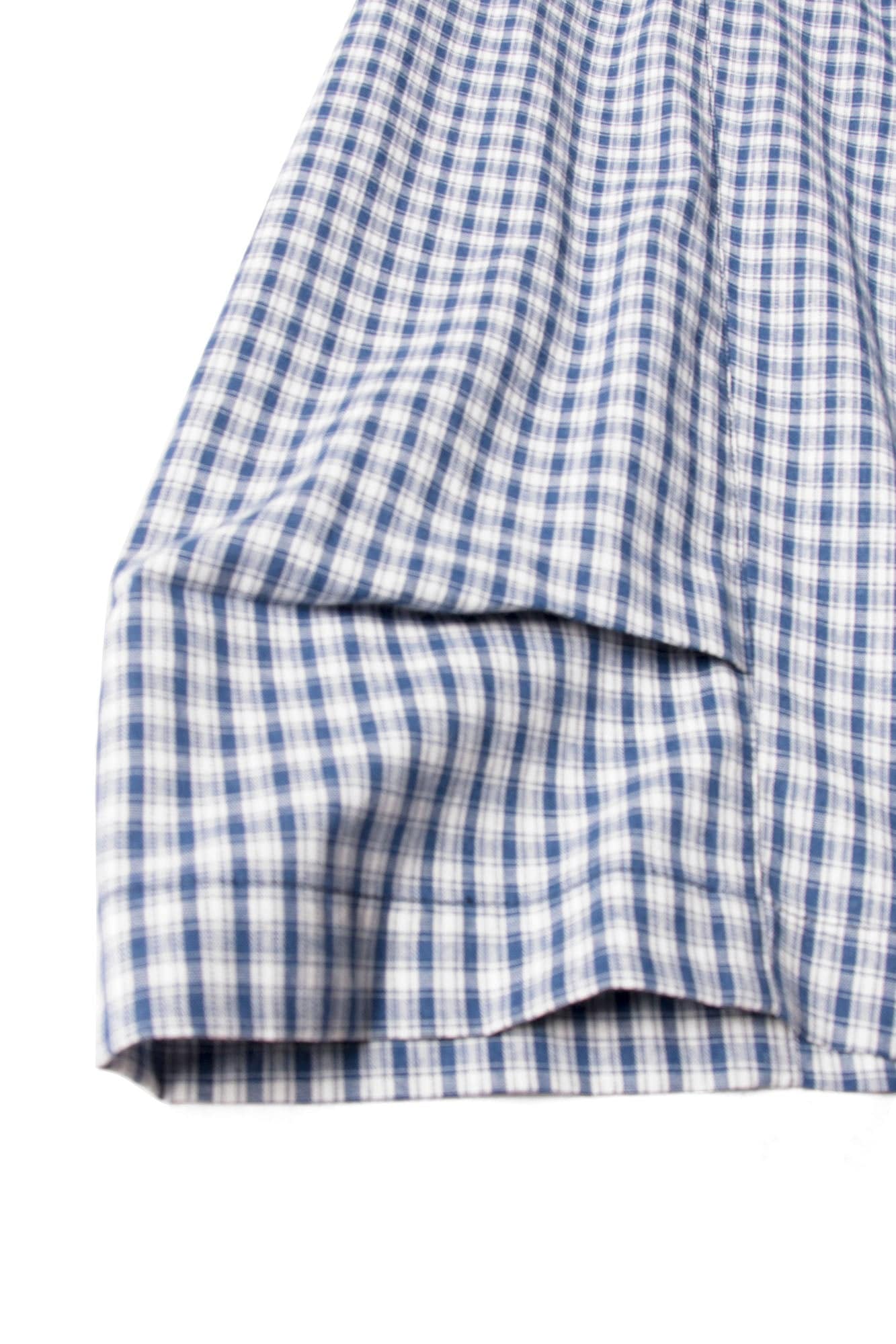 RELABEL Detachable Scarf Grid Pleated Shorts