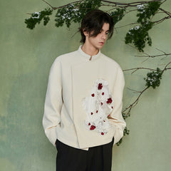 JIECHI Pond Bloom Mandarin Collar Blazer