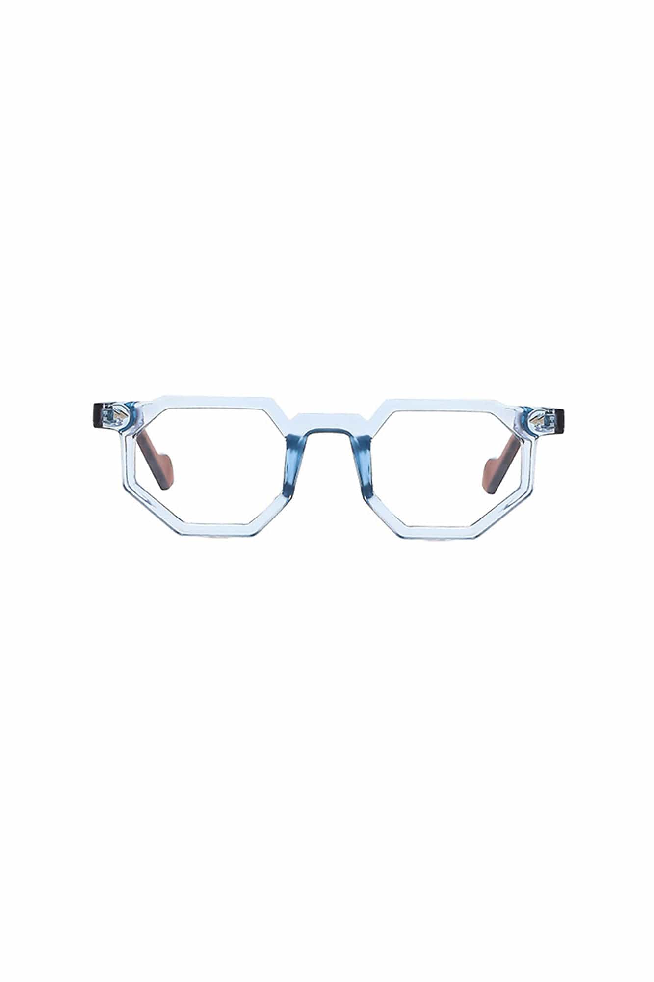 DAMAGE ASIA Angular Geometric Thick-Frame Glasses