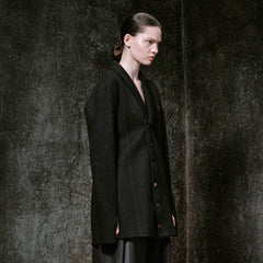 ILNya Nieternite Nifutur Shawl Lapel Asymmetric Front Wool Jacket