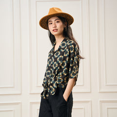 EPIC POETRY Geometric Floral Cuban Shirt