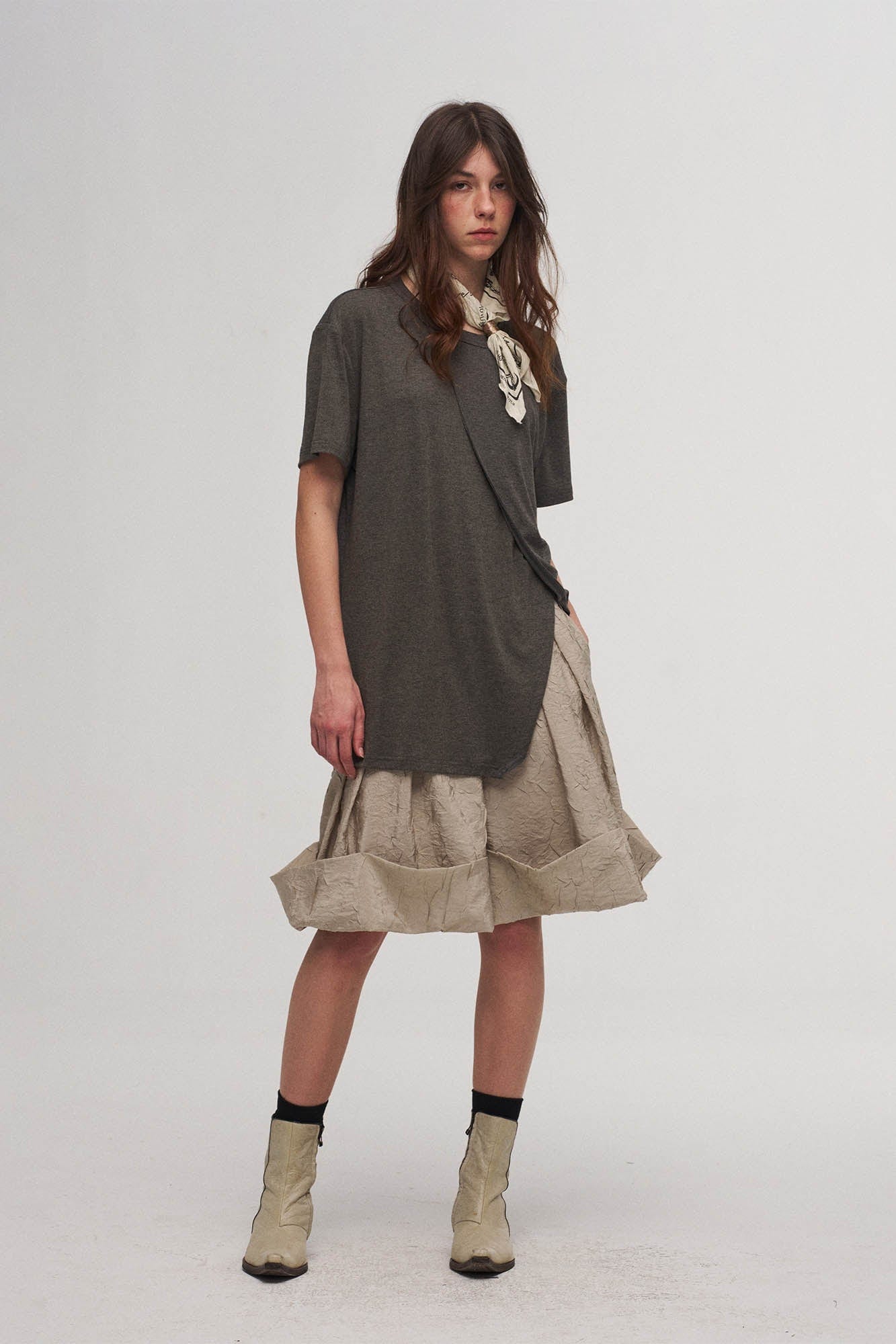 ILNya Nieternite Nifutur Asymmetrical Layered Spliced T-Shirt
