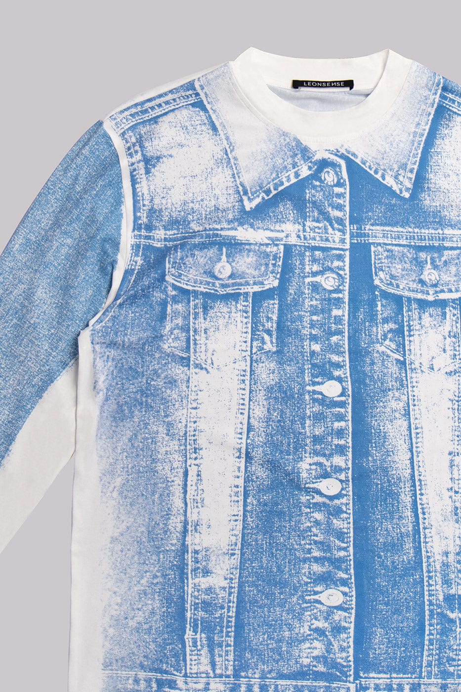 LEONSENSE Denim Print L/S T-Shirt