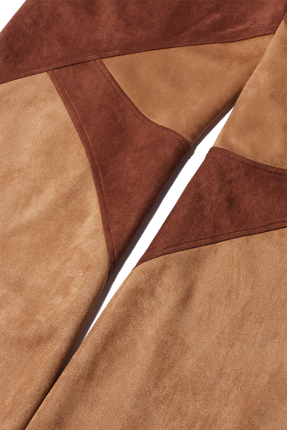 RELABEL Deconstructed Faux-Suede Pants