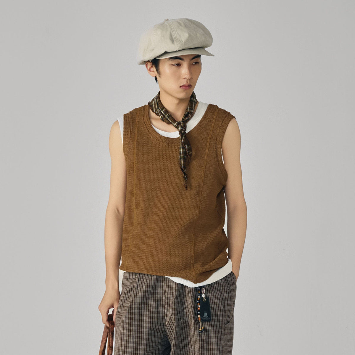 GONGHE REPUB Wavy Ribbed Vest