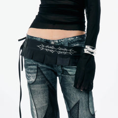 DND4DES×Faychui Diamond Pleated Lace-Up Belt