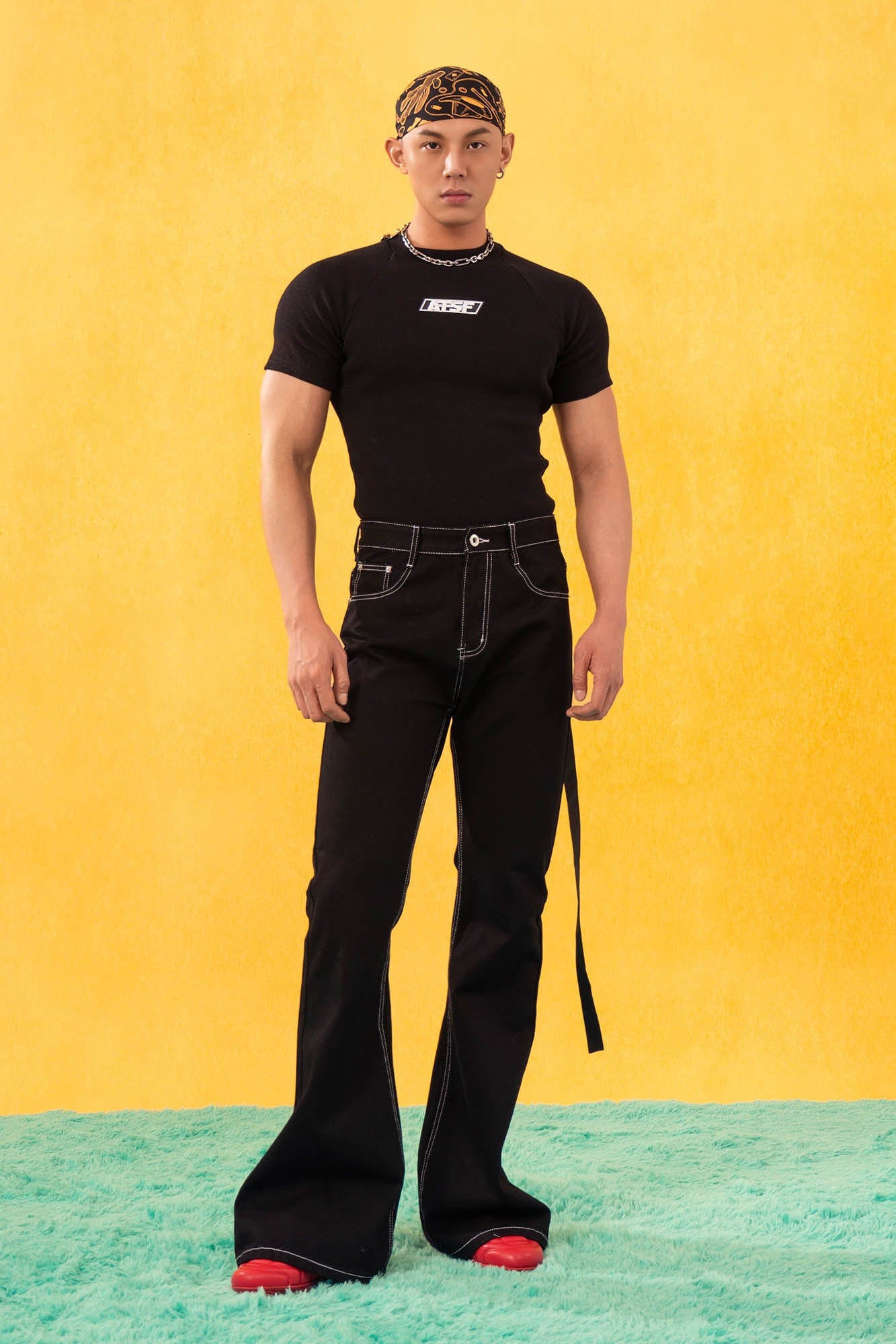 CLP Retro Stitch Ribbon Flared Jeans