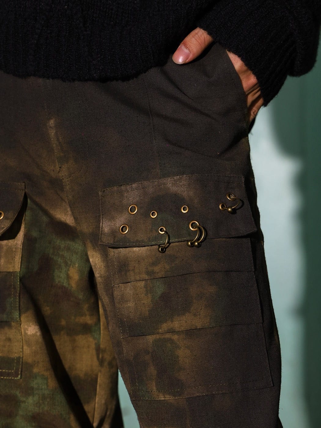 DND4DES Oil Stain Distressed Oversized Cargo