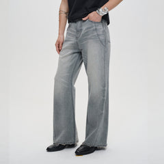 CATSSTAC Retro Mist-Washed Straight-Leg Jeans