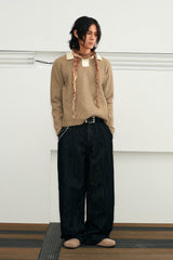 KREATE Waffle Knit Polo Sweater